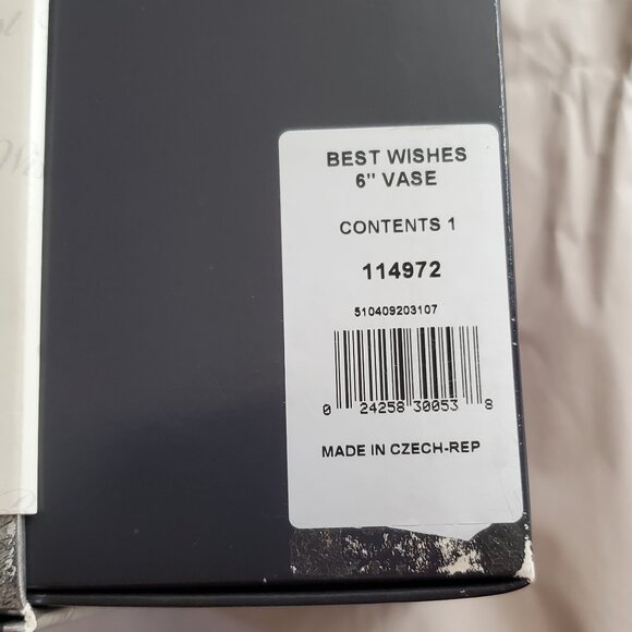 Waterford Crystal "Best Wishes" 6" vase in original box - Picture 9 of 9